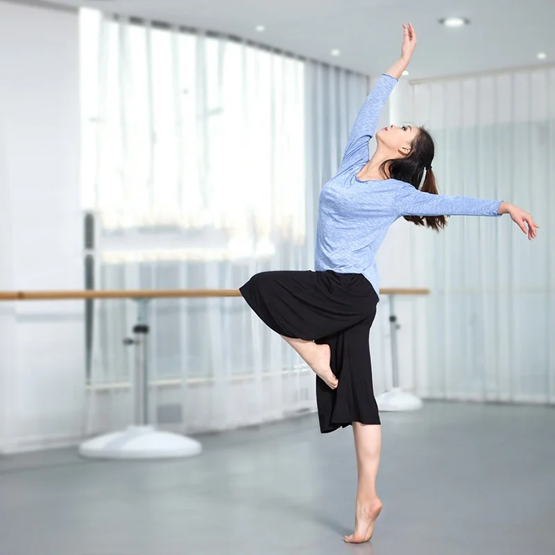 
Modern dance yoga costume cropped trousers women wide leg loose pants Belly Dance Pants 