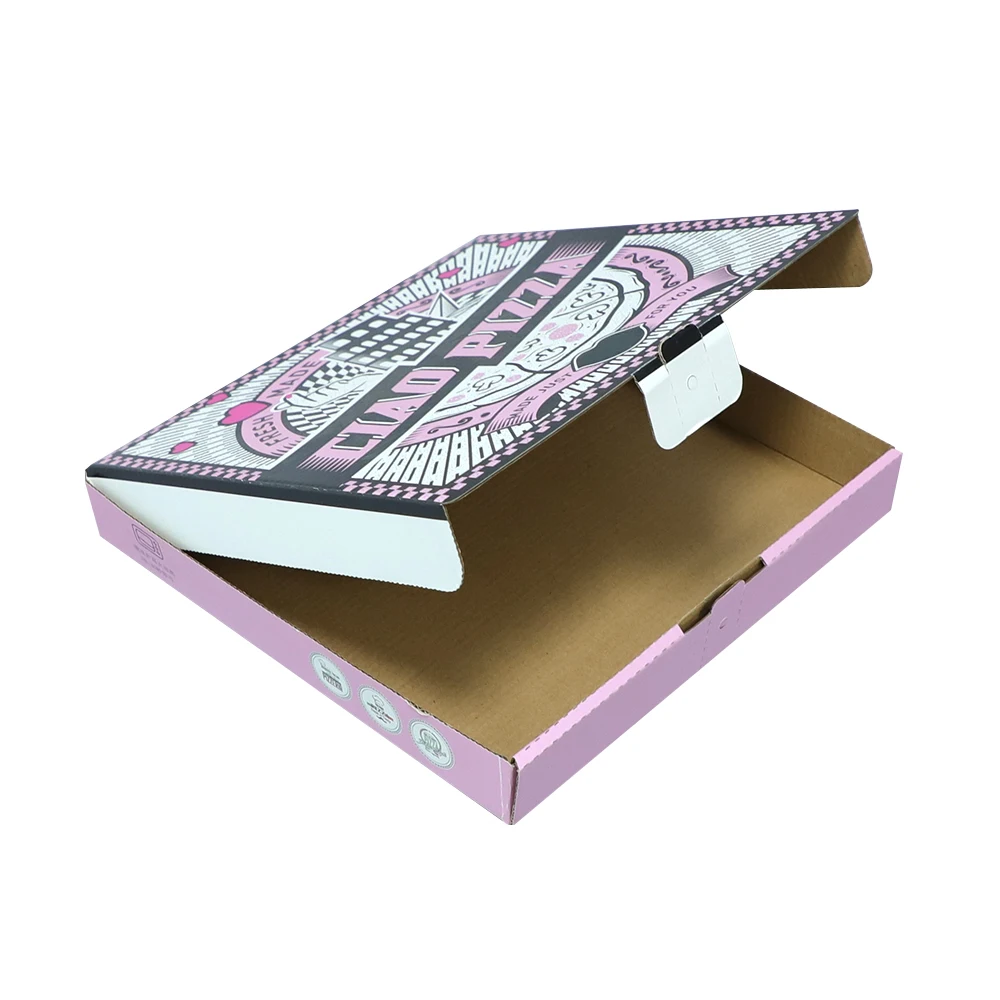Chinese Factory Cheap Pizza Boxes Corrugated Pizza Packing Boxes Custom Logo Print 40x40 Food Boxes For Pizzeria