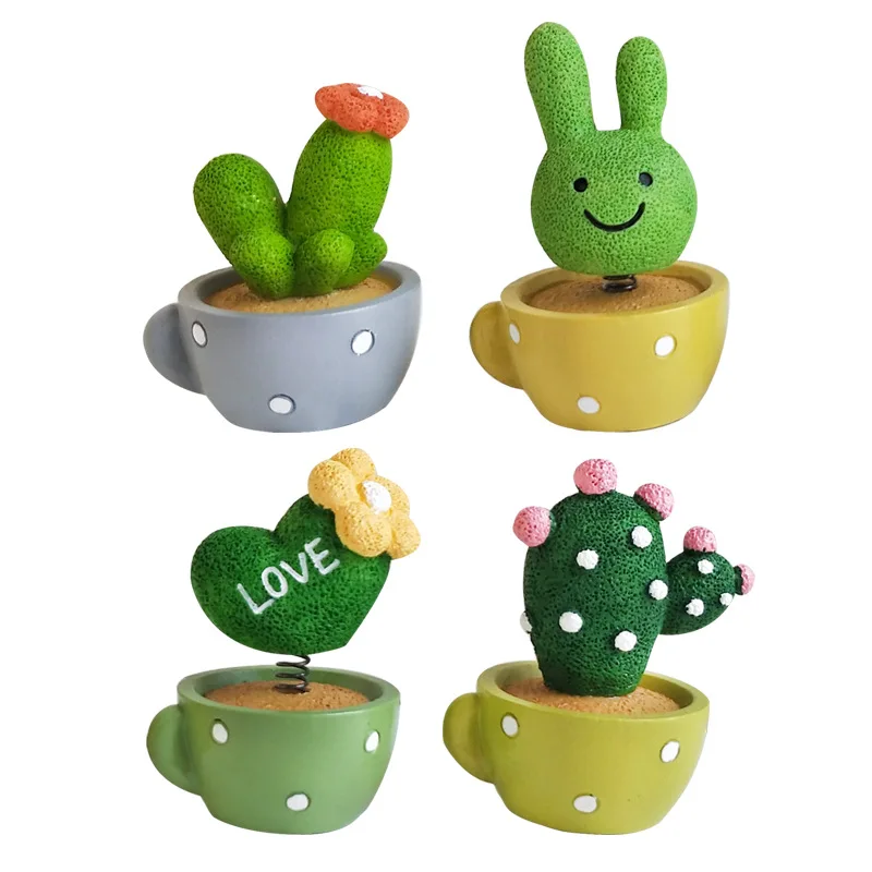 Plant Car Accessories Auto Dashboard Cute Decoration Cactus Plants for Plant Lover Car Decor Ornament for Home Office Desk Table
