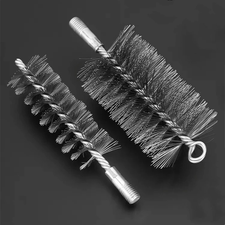 Customized Various Sizes Brass Wire Spiral Twisted Wire Pipe Brushes for Cleaning Metal Tube Holes