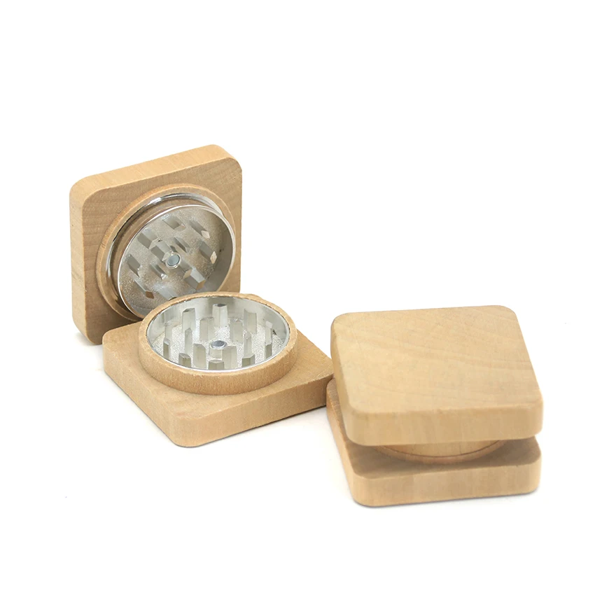 Wood Herb Grinder Custom Logo Crusher Dry Tobacco Smoking Accessories Wooden  Grinder Machine
