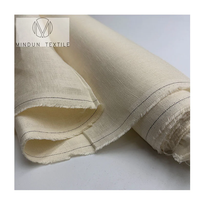 Mindun Free A4 Size Sample Linen 100% Pure Linen Plain Dyed Fabric For Shirts Sofa Curtains Dress Trousers null trousers