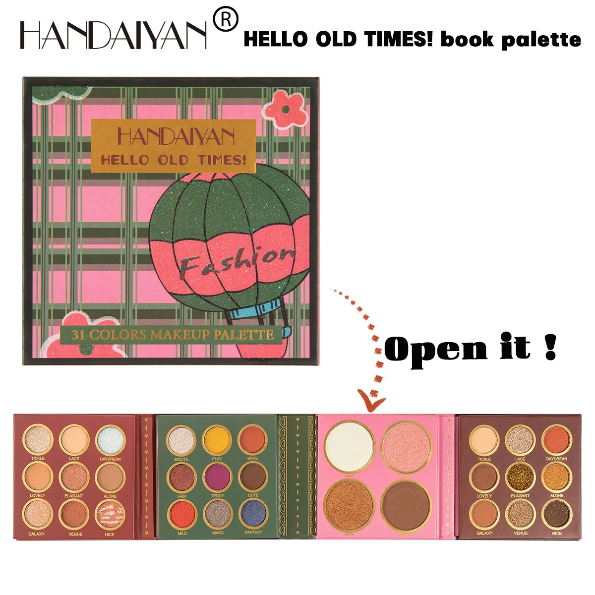 31 color eye shadow makeup plate + cheek red high gloss repair makeup set group box pearl matte light eye shadow