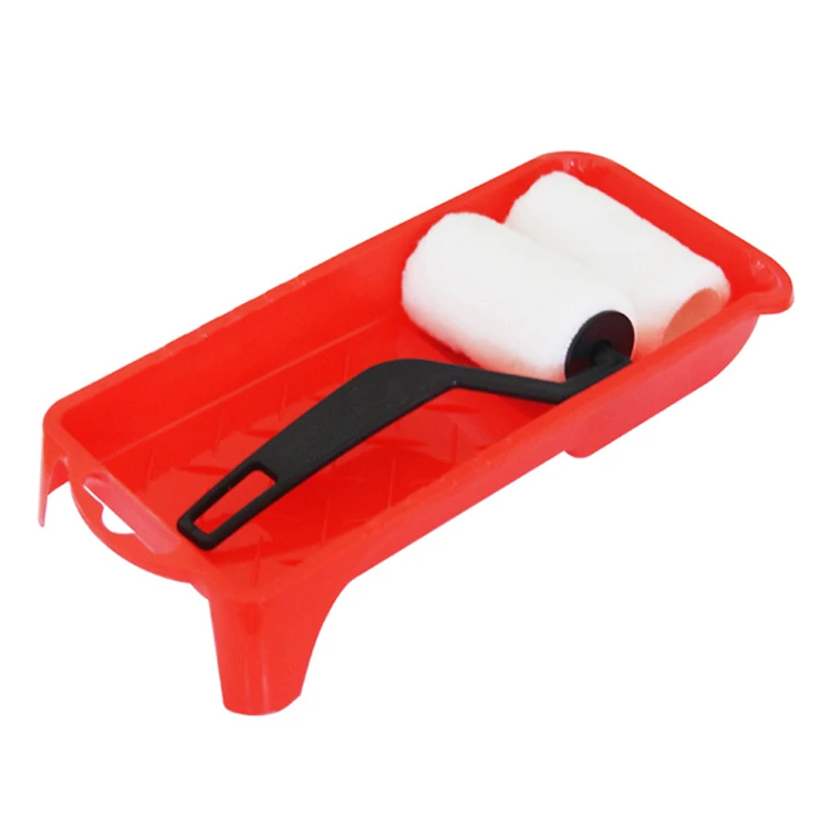 Factory Direct Sale Multifunctional Plastic Handle Easy Color Paint Roller Tray For Art Painting
