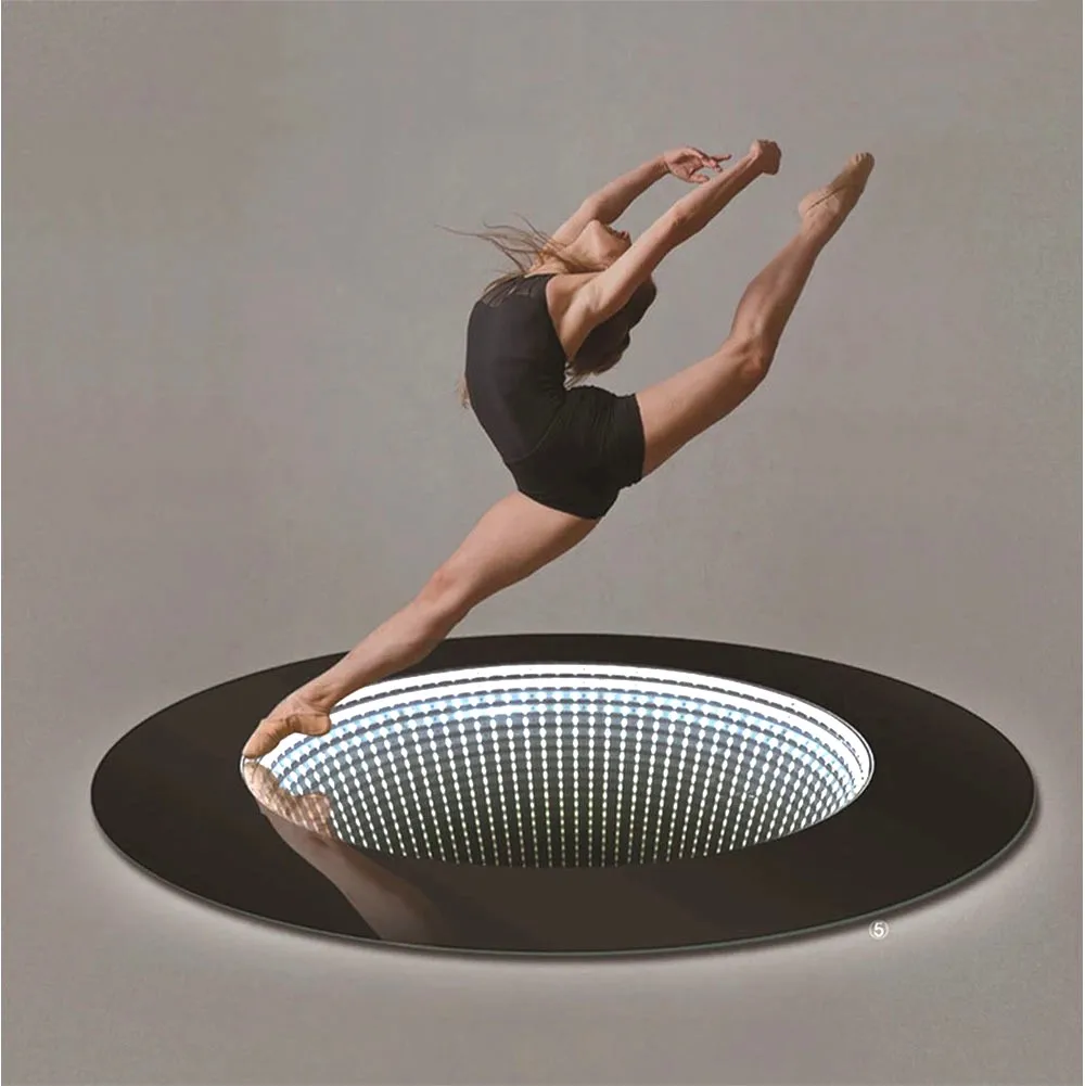 Modern Smart Bathroom Led Lighted 3D Decorative Infinity Mirror