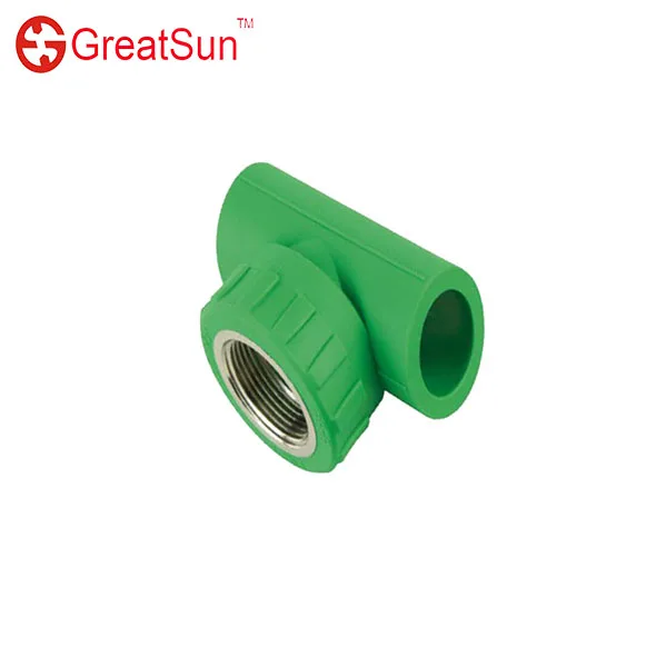 High cost performance tee with brass male thread pipe fittings PPR fitting joint for wholesales