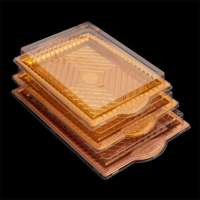 Hot Sale Plastic Disposable Containers Take Away Reusable Sushi Plastic Tray with Lid