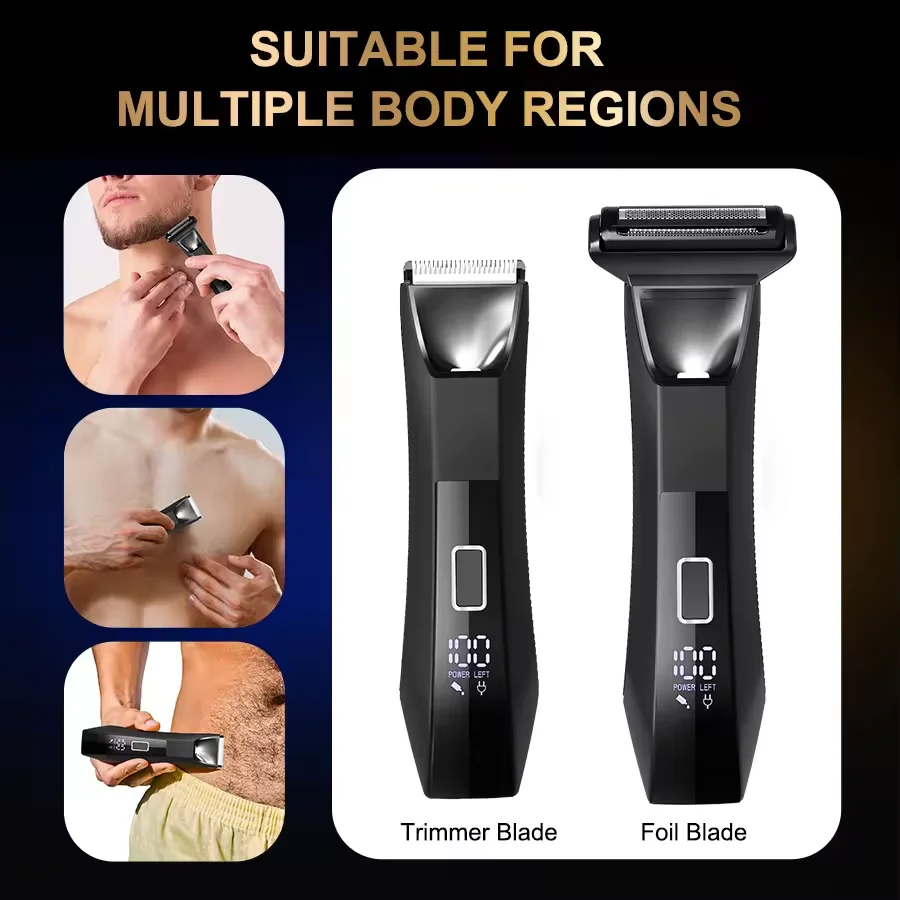 Factory shaver machine for men mini body beard hair trimmer sensitive areas 2 in1 electric rechargeable shaver set kit Clipper