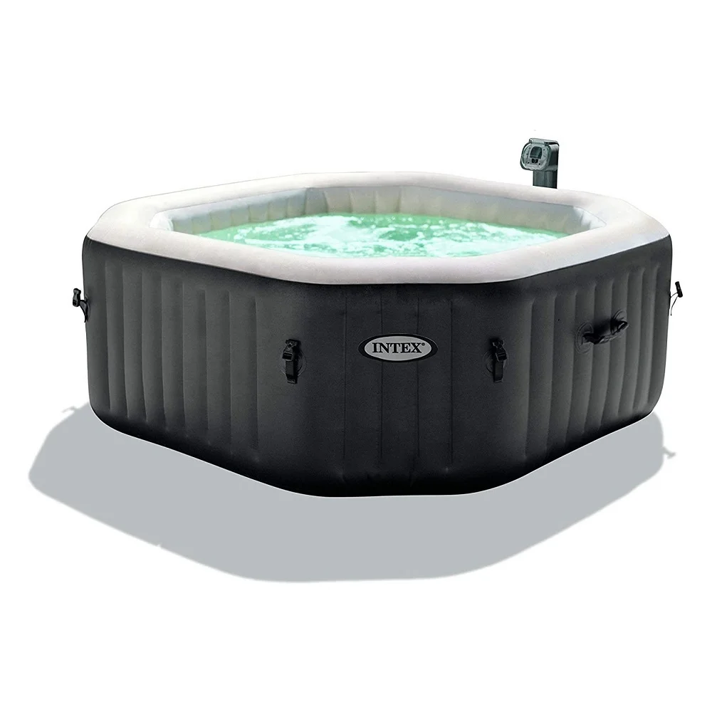 Intex 28462 Inflatable Massage Heated Bubble Pool JET & BUBBLE DELUXE Outdoor Spa Swimming Pool Hot Tub set