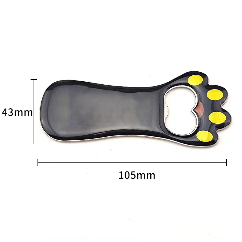 Wholesale Custom Creative Gifts Dog Cat Paw Shape Magnet Beer Bottle Opener