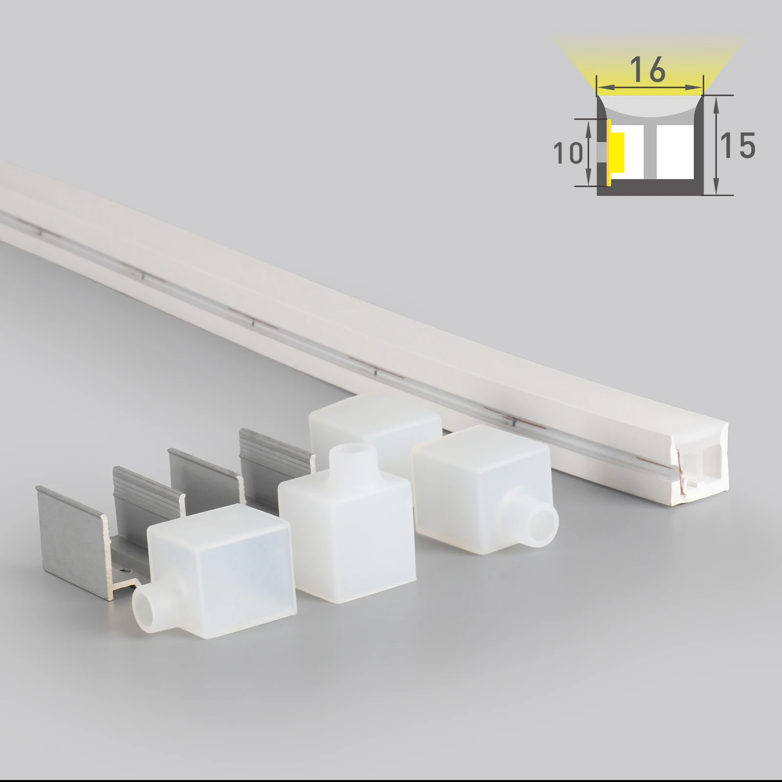 N1615D Ip68 Rgb Ic Led Neon Flex Rope Strip Lights Neon Light Logo Led Neon Flex Strip Lighting For Parks Bar Shopping Mall