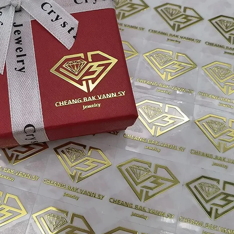 CS Custom Clear Transfer Stamping Hot Silver Custom Printed Vinyl UV Transfer Sticker Logo Metal Sticker for Perfume