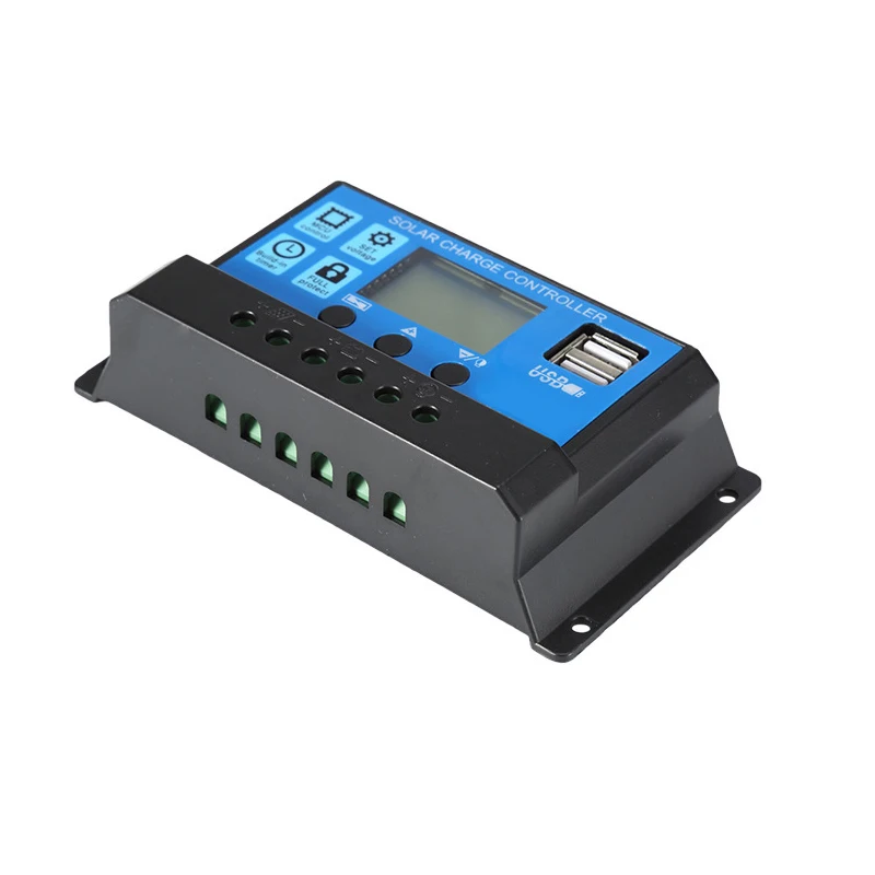 Контроллер на солнечной батарее Jesudom Pwm 12V24V Auto 30A20A10A с ЖК-дисплеем