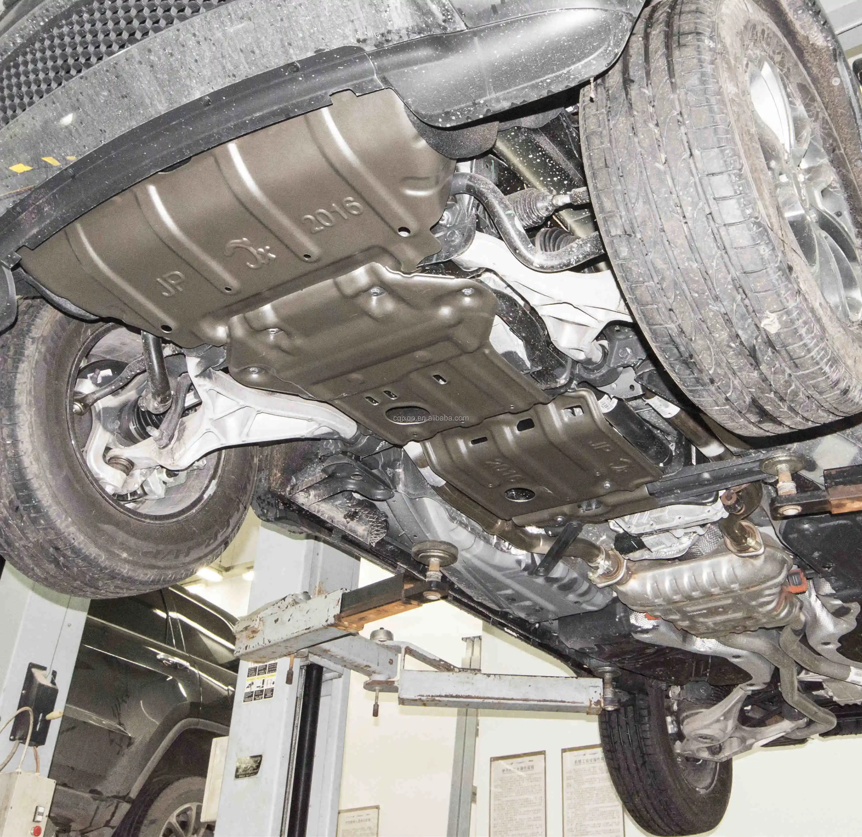 JUNXI 3D Engine/Gearbox Transfer Case Fuel Tank Tubing Skid Plate fit for Grand Cherokee 2016