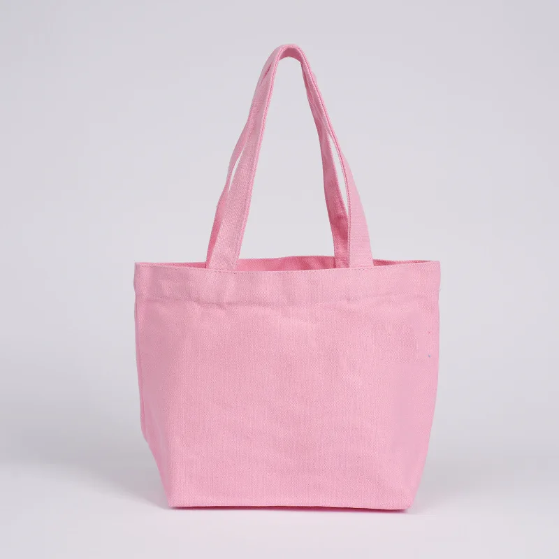 wholesale cheap Green Cotton canvas Mini Lunch tote bag with customized logo