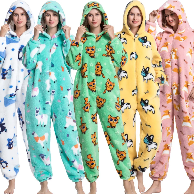 IN-STOCKED Retail Wholesale Onesies Pajamas Animal Halloween Christmas Costumes Cosplay Sleepwear Fruits Lama Bear Dog Cat