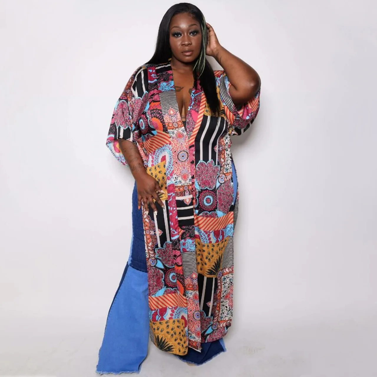 Summer Dress 2024 Clothing Plus Size Women Clothing Midsummer Vacation Wear Vacation Beach Skirt Robe Dress