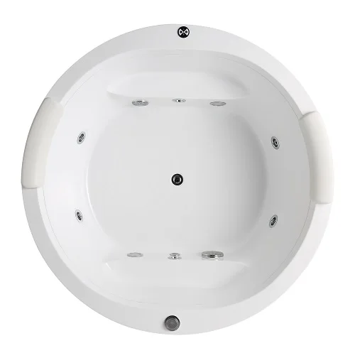 European Style 2 Person Round Freestanding Multifunctional Massage Spa Bathtub With Waterfall