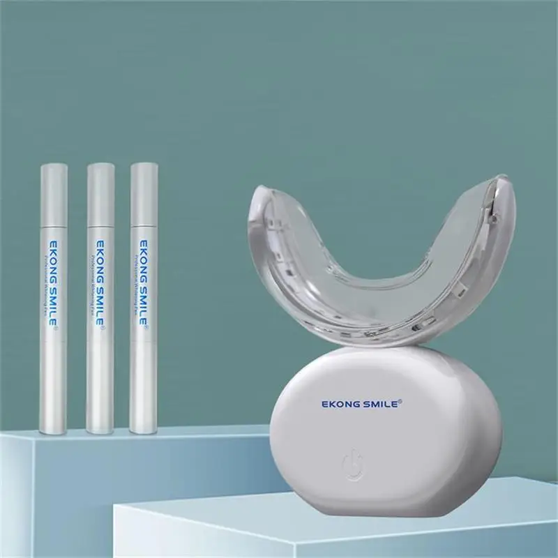 Bleach Teeth Whitener Dental Mini Machine Battery Teeth Whitening Device Led Lights For Home Travel Portable Home Use