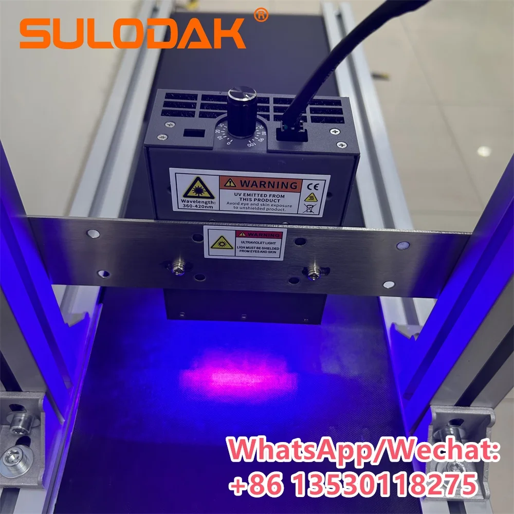 UV LED Air cooling System Emitting Area 70mm*20mm UV  Curing Light UV glue Drying Conveyor belt guide