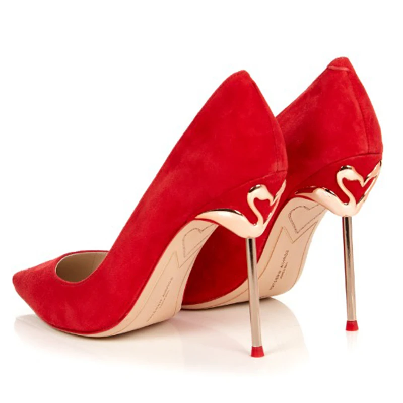 12cm Red-crowned Crane Heels Chengdu Handmade Shoes Women Dress Shoes