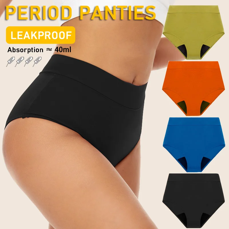 RTS 4 Layers Period Panties GOTS OEKO TEX Biodegradable High Waisted Adults Swimwear Menstrual Underwear Swimming Period Panties