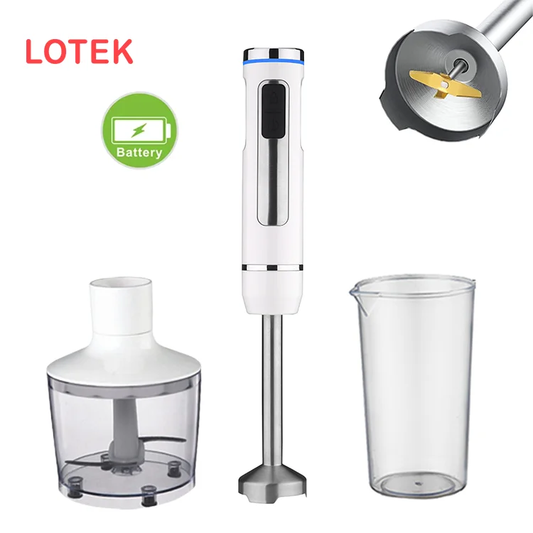 Food Chopper Immersion Mixer Blender Set Kitchen Household Rechargeable Blender