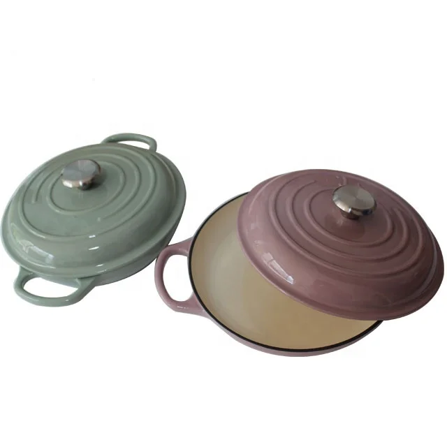 Eco-friendly enamel cast iron casserole