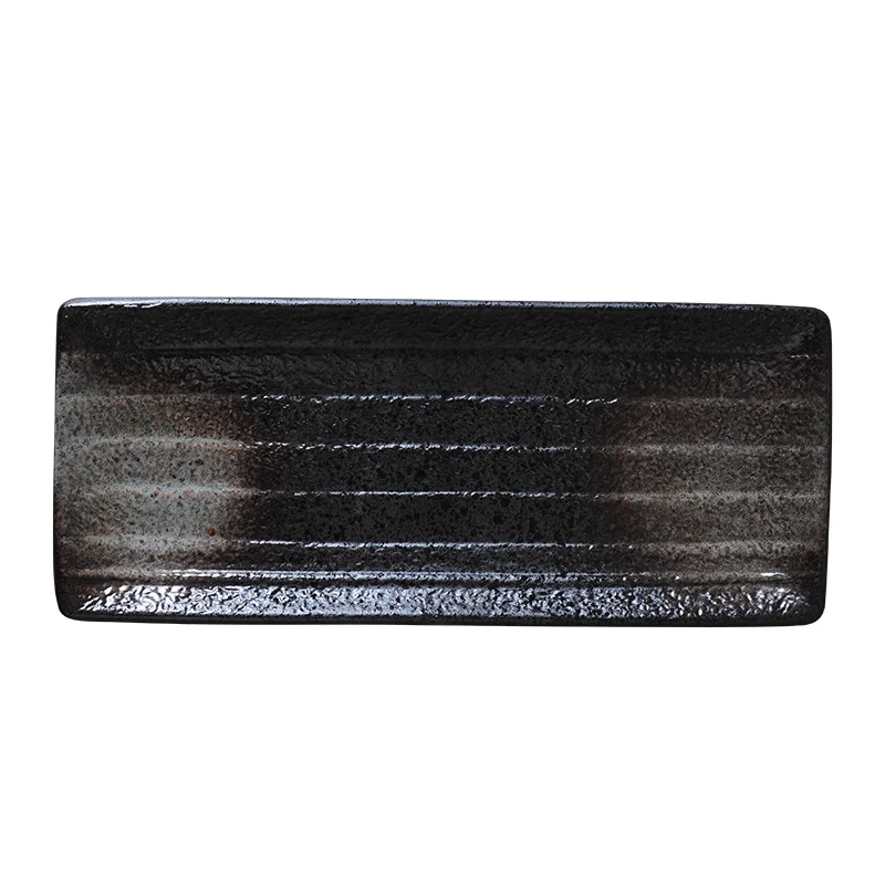 New arrivals custom logo restaurant porcelain snack tapas serving dishes with wooden handle