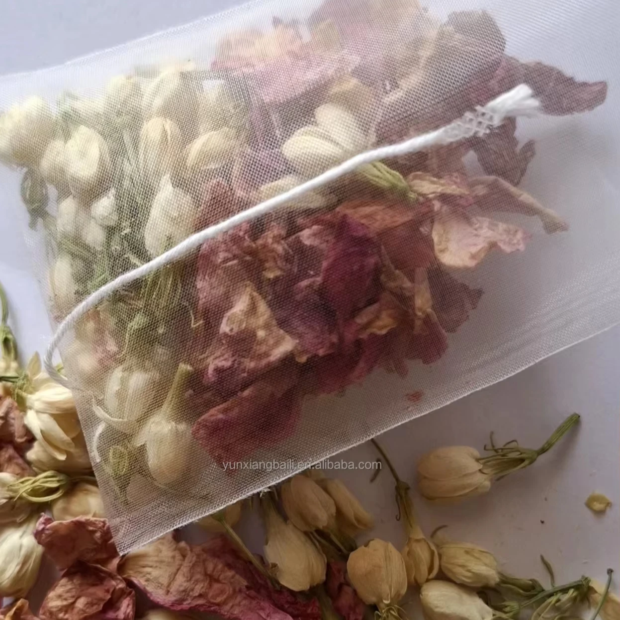 Отличный продукт хорошая цена высококачественный китайский розовый лист с ароматом жасмина трава чай украшение кожи пакетик