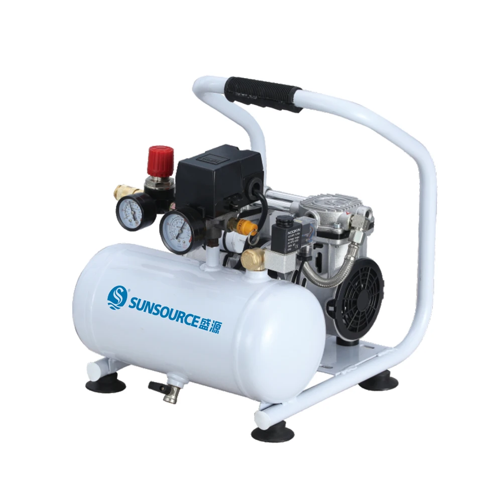Промышленное оборудование Аэрограф пистолет мощный 1.7Cfm 220V портативный воздушный компрессор 5L 0.3Hp 0.4Hp без масла воздушный компрессор