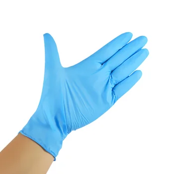 Wholesale Blue Nitrile Glovees Colored Latex Free Plastic Safety ESD  Powder Free Nitrile Glovees
