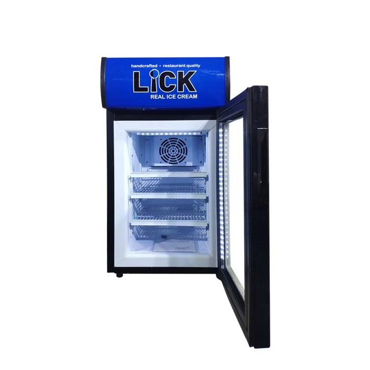 Meisda SD40B 40L wholesale mini commercial vertical ice cream display supermarket freezer with lampbox