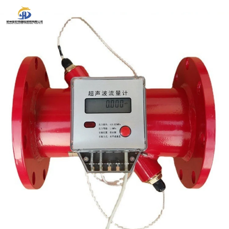 Multiple Communication Options Battery Power Supply Output Water Meter Ultrasonic Flowmeter