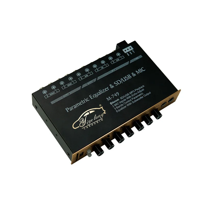 3 Band Car Equalizer Audio EQ Tuning +-12dB Crossover Amplifier Parametric Car Audio Preamplifier Equalizer