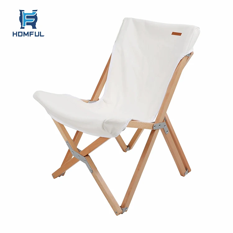 Inventory HOMFUL Butterfly Beech Wooden Chair Foldable Camping Wood Chair Outdoor Wood Furniture
