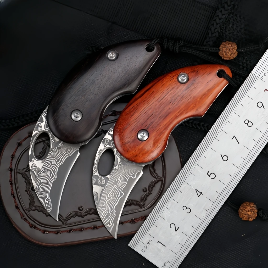 New Arrival Damascus Steel Camping Hunting Folding EDC  Pocket Folding Outdoor Survival Small Tactical Mini Knife