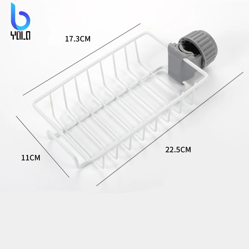 Wholesale Stainless Steel Kitchen Sink Organizer Sink Caddy Faucet Sponge Towel Drying Rack Holder