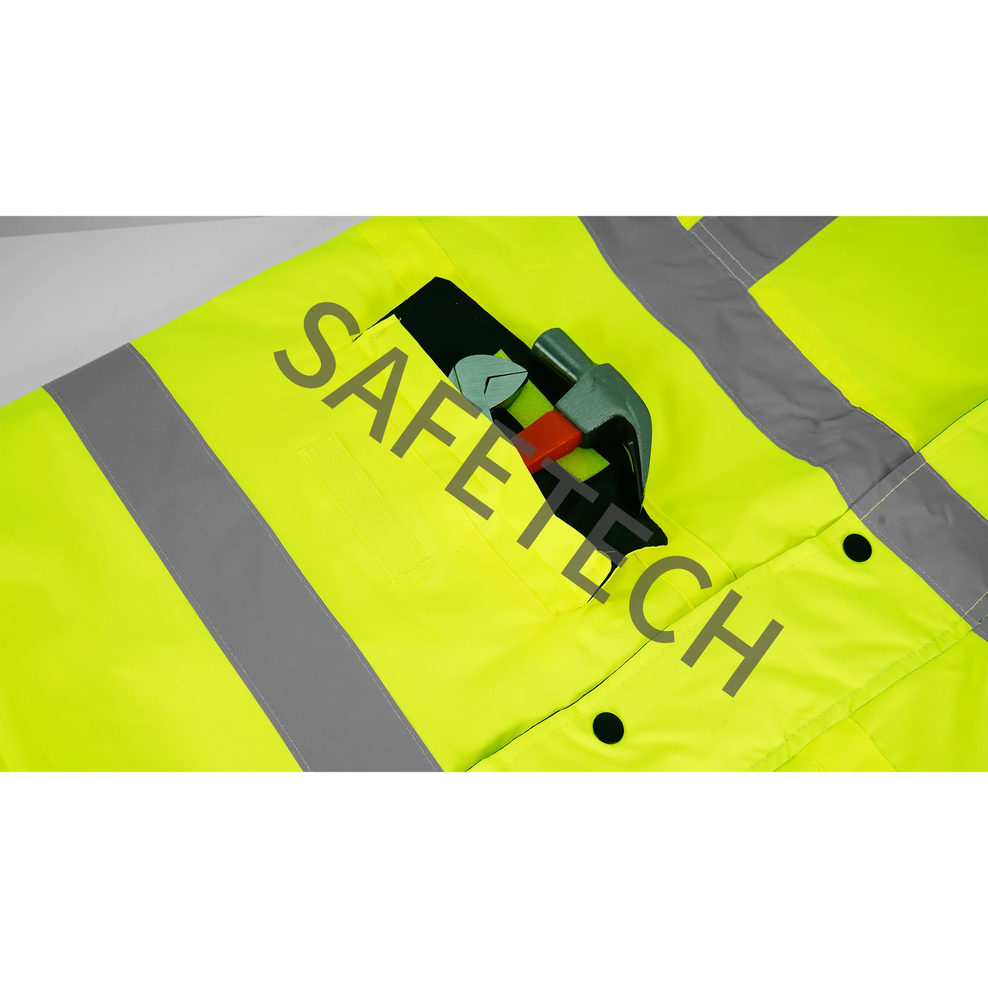 Hivis Workwear Custom Oversized Reflective Jacket Winter Men Stylish Reflector Work Vest Jacket