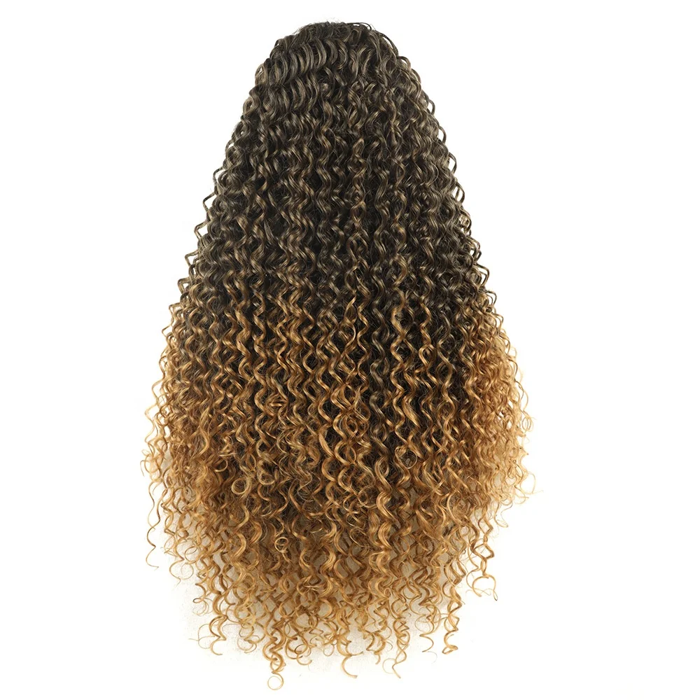 Curly Synthetic Hair Wig High Quality Ombre Color Long Wigs No Lace None Lace Wigs Express Bags or Carton Protein Fiber 28inch