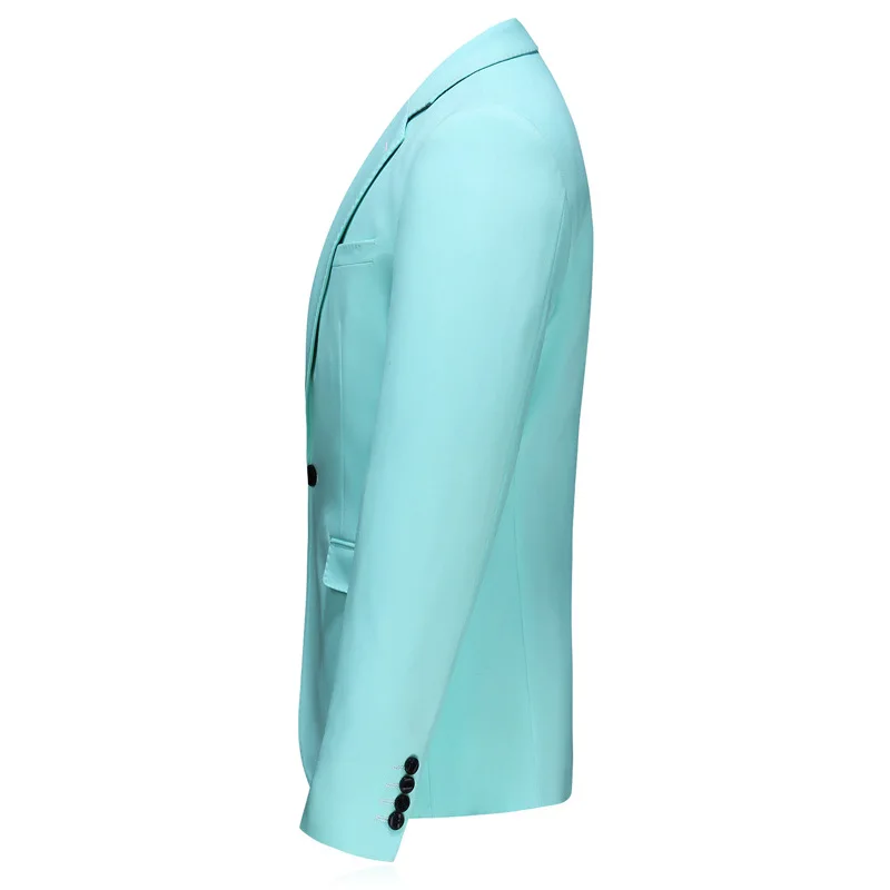 Оптовая продажа светло-голубого цвета, полу-штаны для детей пальто брюки мужской костюм 3 предмета slim fit Мужские костюмы