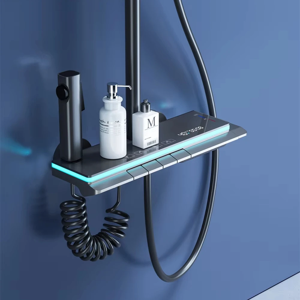 Luxury Brass shower set Thermostatic Control  Shower set  High Quality Shower System