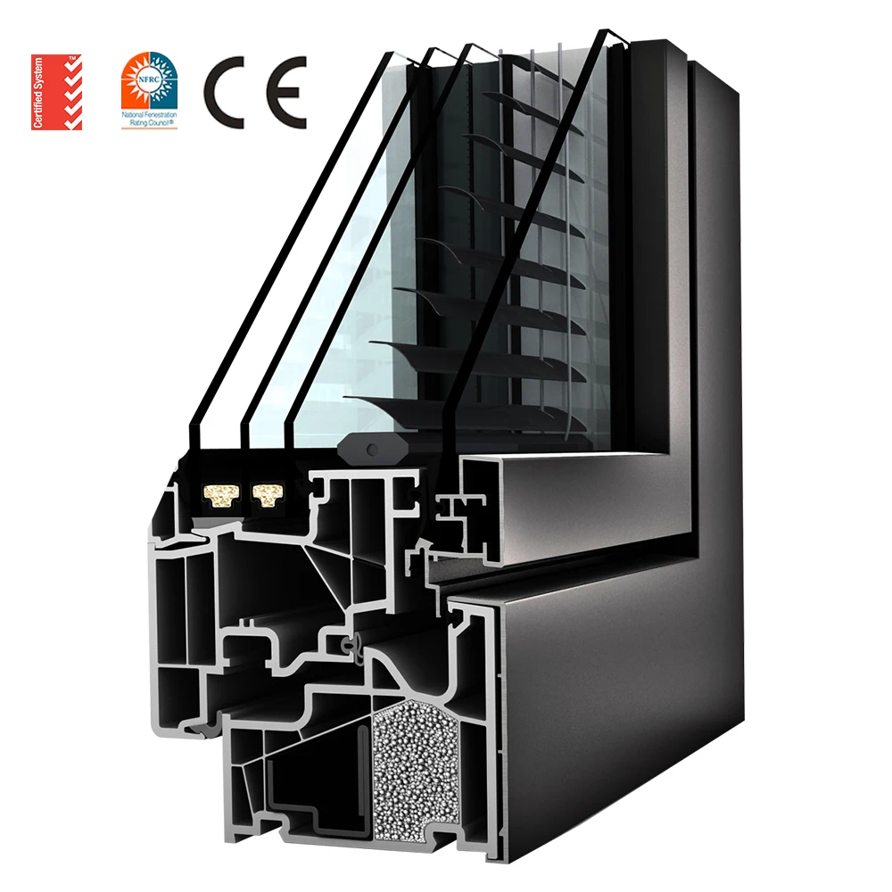 Good Quality Canada standard double glazed  hinged aluminum casement  windows for prefab house