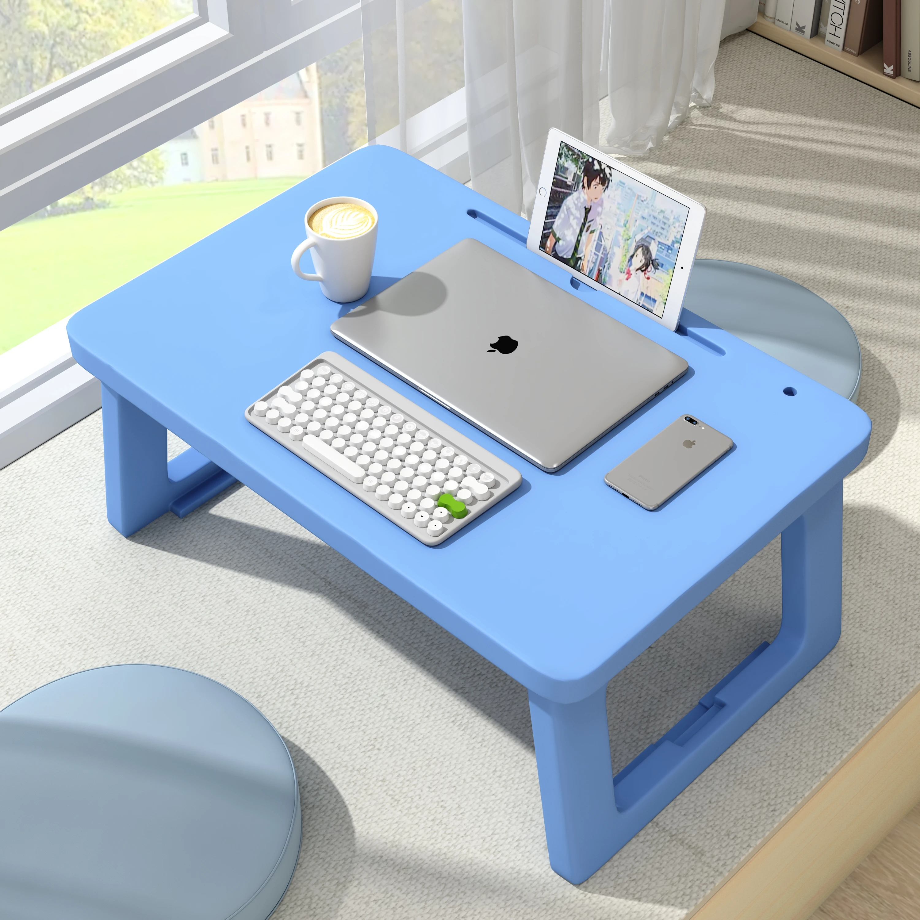 Lightweight small and cheap bed folding table hot sale