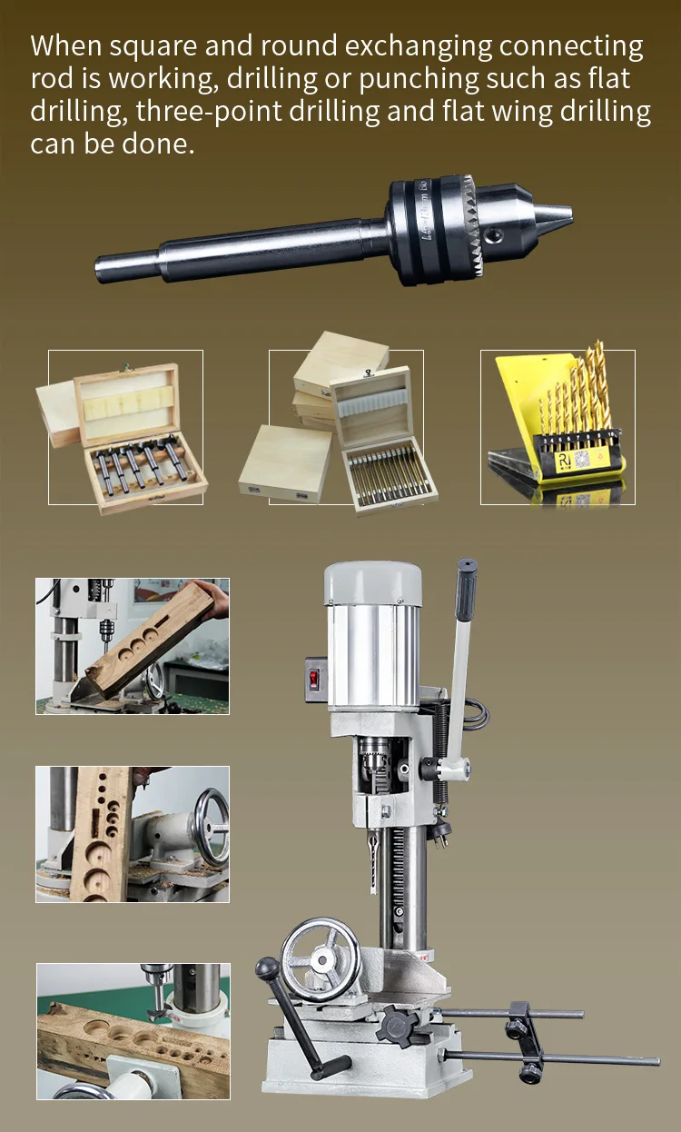 
Fusai 750W woodworking chisel mortise and tenon machine of drilling size 6 ~15mm in diameter 