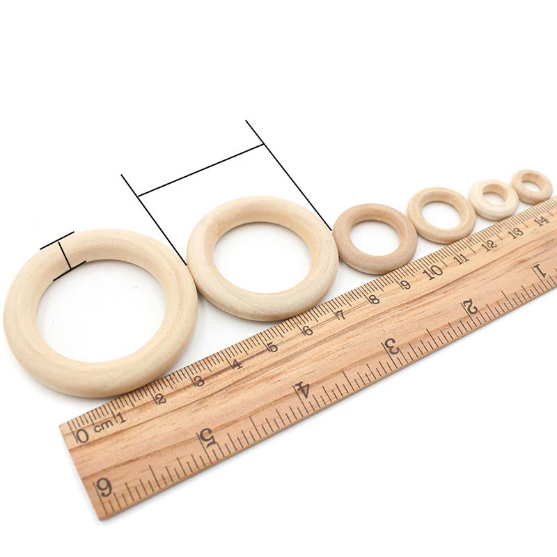 Wooden Rings Circle Craft, Ring Pendant and Connectors Jewelry Making