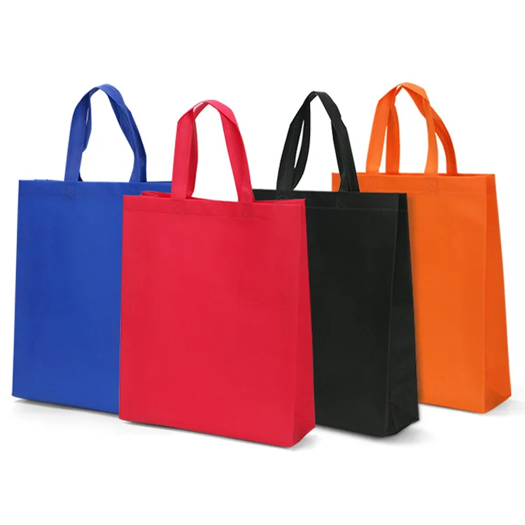 Spot goods Urgent reusable custom trolley cart foldable online shopping tote bags with logos picture Red wine non woven bag
