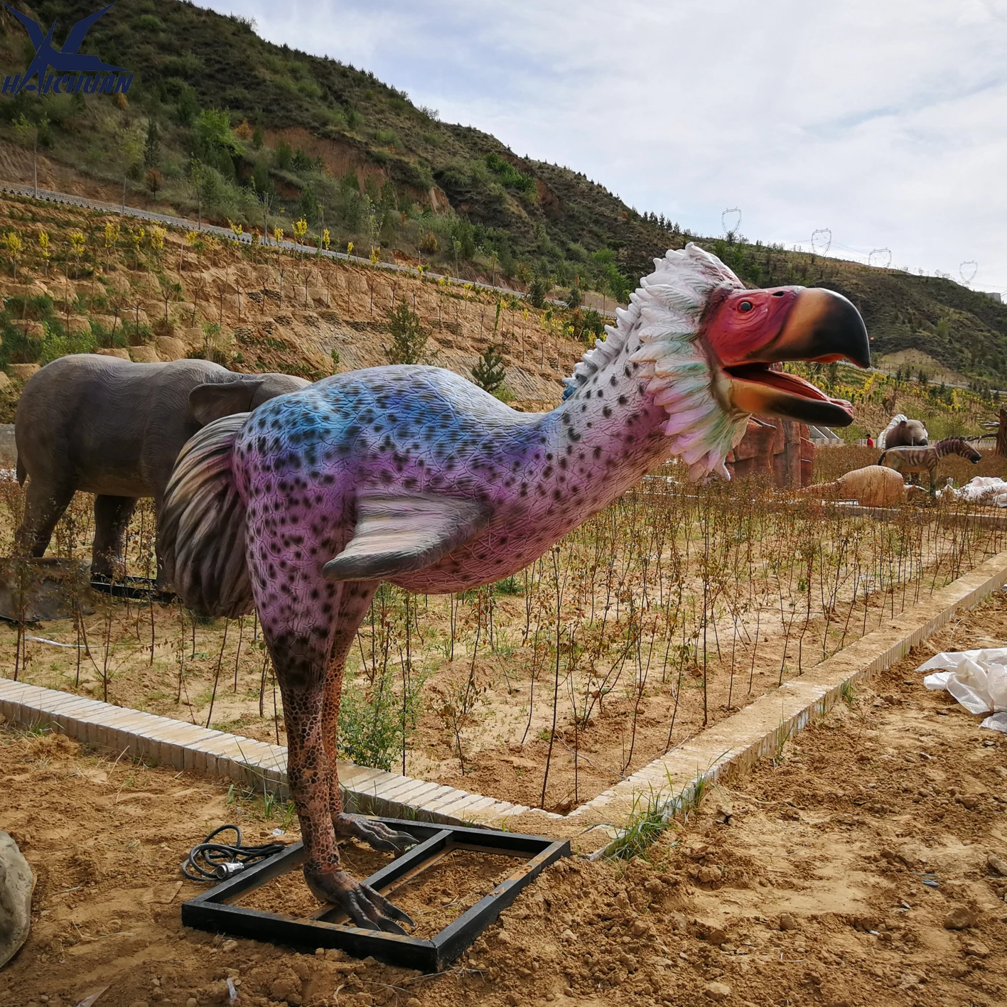Robot Amusement Lifelike Movement Animatronic Animal Lifesize Motorized Prehistoric Animal for sale