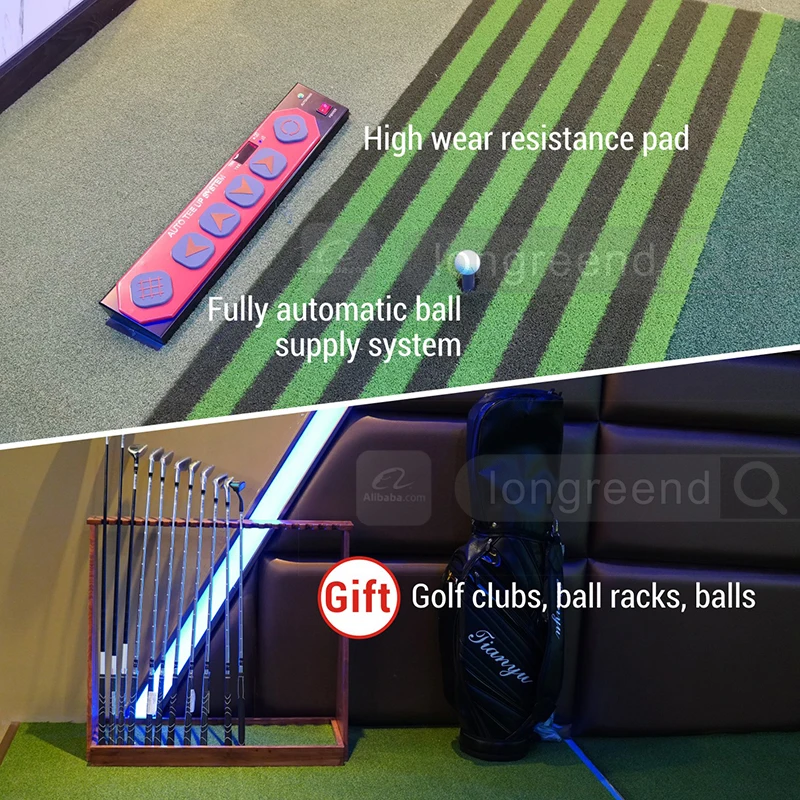 LONGREEND High-end 3D golf clubhouse ring screen exercise swinger simulated golf indoor ring screen