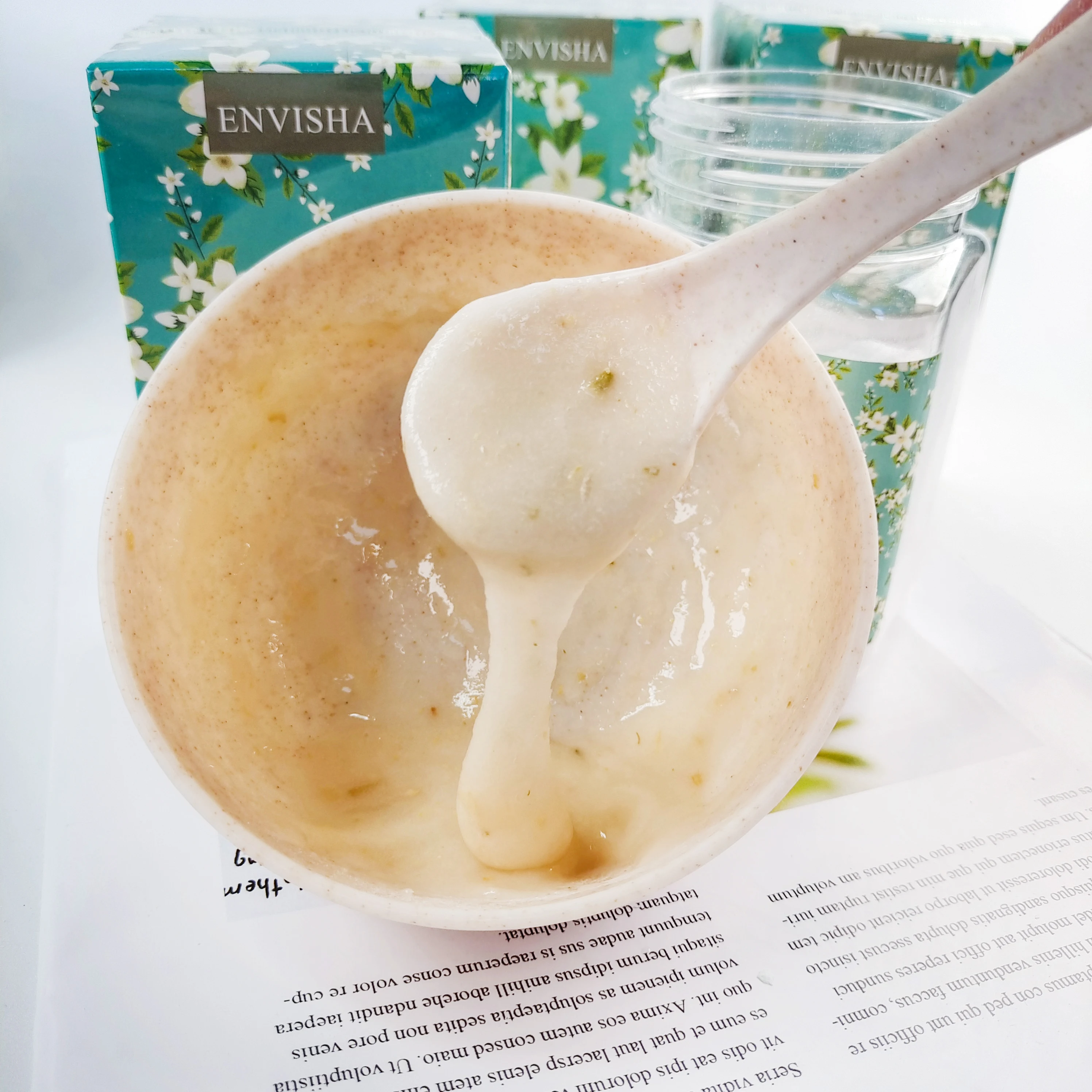 Envisha Custom peel off jellymask powder Wholesale chamomile rose Disposable Collagen Facial jelly mask powder